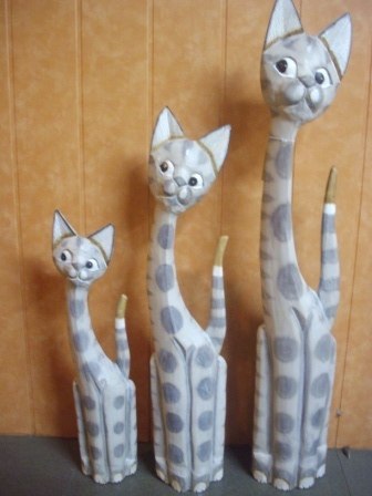 Koty drewniane 3szt 60/80/100cm - TK109L