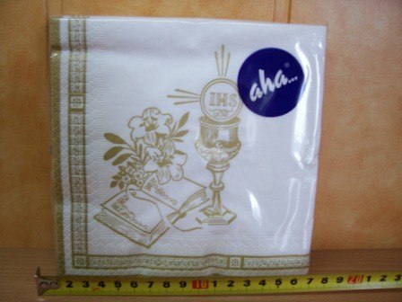 Serwetka papierowa Komunia Święta 33x33 a`20