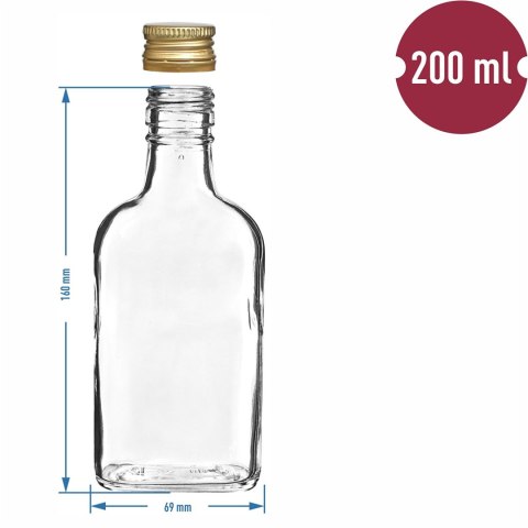 Butelka piersiówka 200ml na wódkę 10szt. | 631410