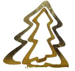 Choinka drewniana 30cm zawieszka 3D