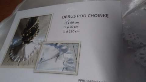 Obrus falbanka pod choinkę fi-60cm