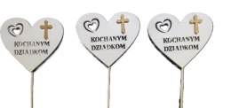 Serce na piku 3szt. KOCHANYM DZIADKOM