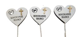 Serce na piku 3szt. Kochanej Babci