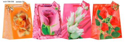 Torebka prezentowa 12szt. 18x22,7 MIX WZORÓW | MP-01