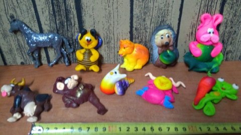 Magnesy 10szt. z modeliny ZWIERZĘTA