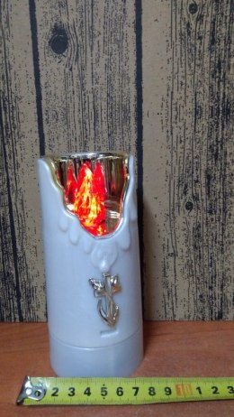 Świeca led z lustrem czerwony płomień | Z-SC