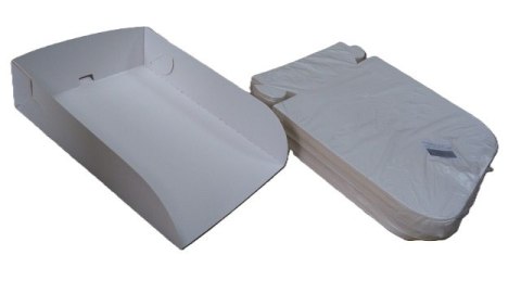 Pudełko papierowe otwarte na ciasto podkład 25 x 18 x 6cm - 100 szt. 0164