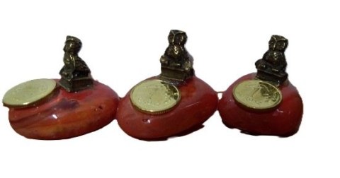 Sowa na kamieniu z groszem 25szt 1242