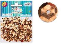 Cekiny 12szt. metalizowane MIEDZIANE | MT-6593