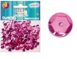 Cekiny 12szt. metalizowane RÓŻOWE CIEMNE | MT-6592