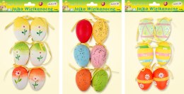 Jajka plastikowe 6szt zawieszka WPJ-8897