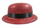 Kapelusz brokatowy 6szt. MELONIK CZERWONY | 58-35
