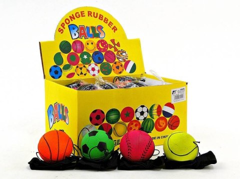 Piłka na gumce 6cm 24szt. na nadgarstek