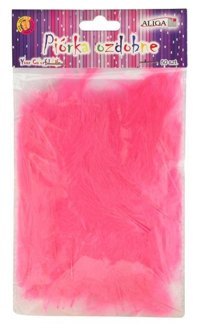 Piórka różowy 50szt. 10-12cm | P-064