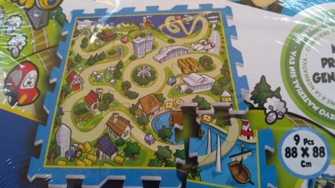 Puzzle piankowe mata uliczka wyścigi 9el. | ZA3150