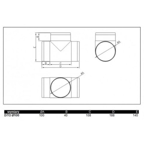 Łącznik przekrojów zmiennych 100/110x55 D/ZK dOSPEL 007-0219