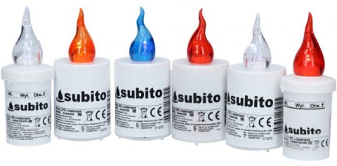 Znicz led 24szt. mix kolorów SUBITO S1