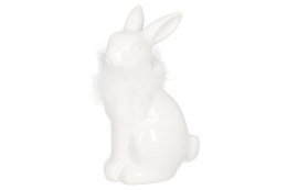 Figurka 4szt ceramiczna królik 9x7x13cmH, biały