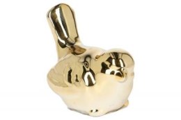 Figurka ceramiczna ptaszek złoty 10 x 5,5 x 8cm | DKC994-24