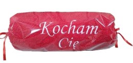 Ręcznik 50x100cm cukierek czerwony KOCHAM CIĘ