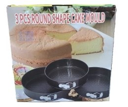 Tortownice do pieczenia czarne 18, 20, 22 cm , 3szt. SN54591