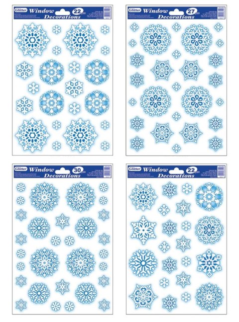 Witraż śnieżynki WB-27 20x30cm | STXG-5090