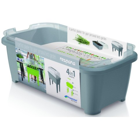 Szklarnia rozsadnik RESPANA PLANTER SET 77x39x h82 cm SZARY KAMIENNY