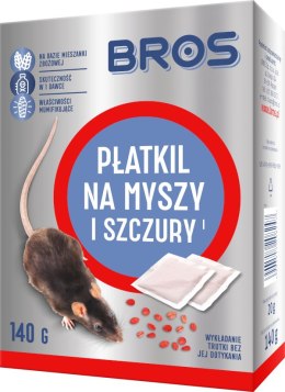Płatkil na myszy i szczury 140g BROS