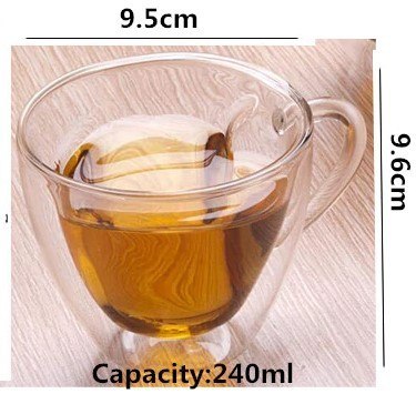 Szklanki termiczne z podwójnym dnem 2szt. SERCE | SZK18