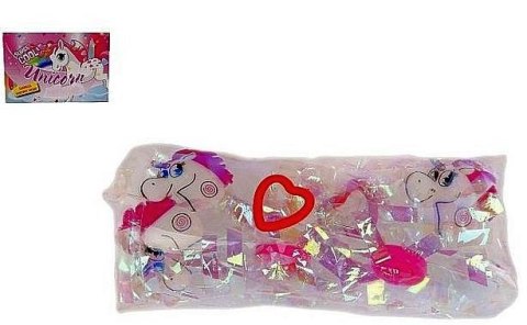 Wąż wodny z jednorożcem brokat 14cm