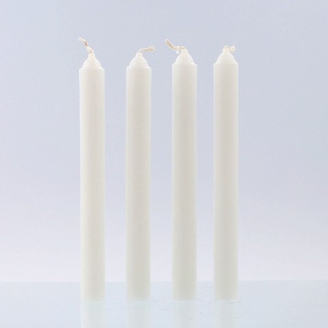 Świeca stołowa biała 17 cm - 10szt.