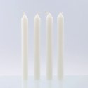 Świeca stołowa biała długa 20 cm - 10szt.