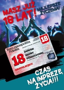 Karnet Urodziny 18 - stka Gift-M-126