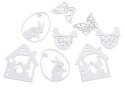 Ażurowe wykrawanki wielkanocne 4cm - 6cm 8szt. | 173CANG3010