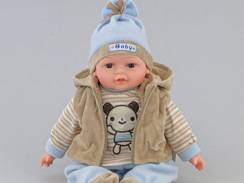 Lalka bobas 35cm z polskim dźwiękiem, śpiewa i mówi po polsku w pudełku