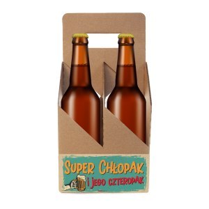 Transporter 6szt. na piwo "SUPER CHŁOPAK I JEGO CZTEROPAK" | DIL-PH-PAK-CHŁ-03
