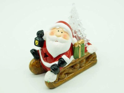 Mikołaj 6szt led ceramika 10 x 6,5 x 10,5 cm TG59606