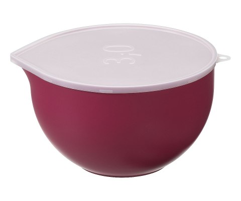 Miska do mieszania z pokrywką 3l biała | 2514