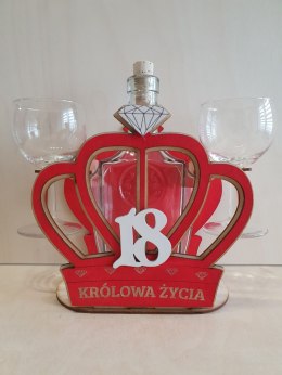 Karafka korona + kieliszki do wina 