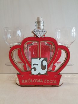 Karafka korona + kieliszki do wina 