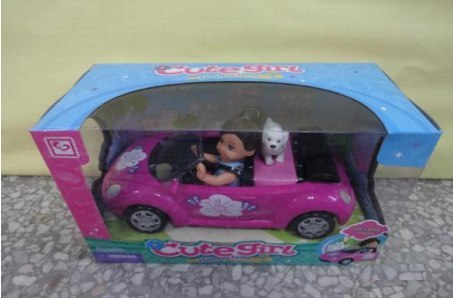 Lalka w aucie 25x7cm CUTE GIRL | 12815