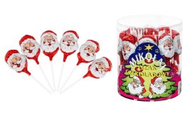 Lizak czekoladowy - głowa Mikołaja na patyku 13 g - 50szt.