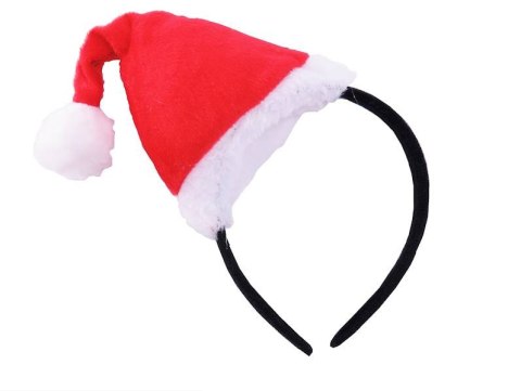 Opaska z czapeczką Mikołaja