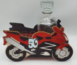 Karafka + 6 kieliszków ŚCIGACZ 50 urodziny