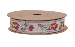 Wstążka ozdobna kwiaty 2cmx10m | YXR-PL1712_02