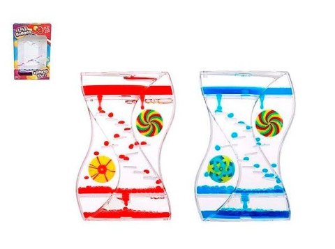 Lawa z kolorowymi płynami klepsydra spinner 14cm
