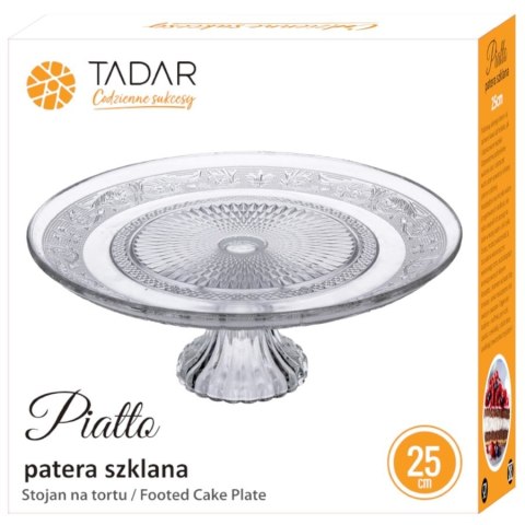 Patera stała na ciasto szklana Piatto 25 cm