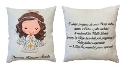 Poduszka dwustronny nadruk Komunia Święta dziewczynka