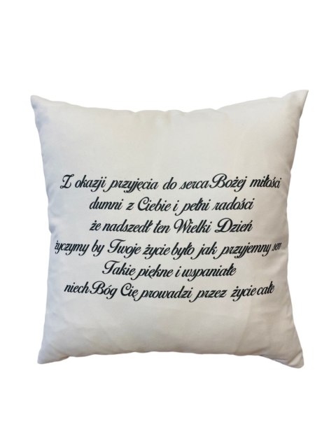 Poduszka dwustronny nadruk Komunia Święta dziewczynka