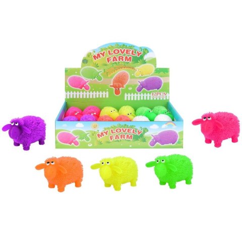 Gniotek owca miękka świecąca 12szt. | A-3911